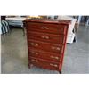 Image 1 : 5 DRAWER FRENCH PROVINCIAL HIGHBOY DRESSER