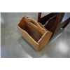Image 2 : VINTAGE 2-TIER OAK PLANT STAND AND 2 MAGAZINE STANDS