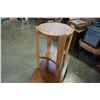 Image 3 : VINTAGE 2-TIER OAK PLANT STAND AND 2 MAGAZINE STANDS