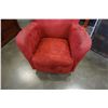 Image 2 : RED VELVET TUB ARM CHAIR
