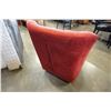 Image 3 : RED VELVET TUB ARM CHAIR