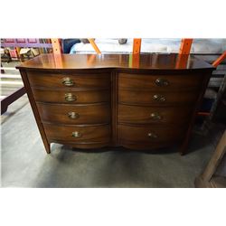 6 DRAWER BOW FRONT DRESSER