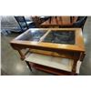 Image 1 : OAK GLASSTOP DROPLEAF COFFEE TABLE