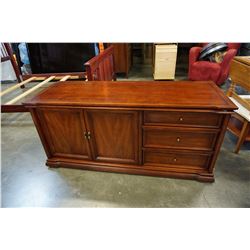 ROLLING 3 DRAWER 2 DOOR ENTERTAINMENT STAND