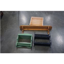 LOT OF SMALL SHELFS