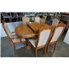 Image 1 : DINING TABLE W/ LEAF AND 6 CHAIRS