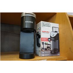 BLACK AND DECKER BURR MILL COFFEE GRINDER AND KEURIG K COMPACT SINGLE SERVE COFFEE MAKER - WORKING I