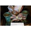 Image 3 : ROSEVILLE POTTERY CANDLE STAND AND 2 COIN BANKS