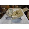 Image 1 : 2 CAVE ROCK ART PIECES ON STAND