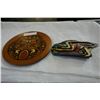 Image 1 : NATIVE DRIFT WOOD PLAQUE AND NATIVE LEGEND OF THE BEAVER PLAQUE