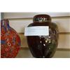 Image 3 : CAPILANO VANCOUVER LIDDED JAR AND ART GLASS VASE