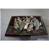 Image 2 : MOTHER OF PEARL INLAID JEWELLERY BOX W/ CONTENTS