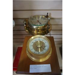 SHIP PORTHOLE CLOCK AND SHIP BELLS CLOCK