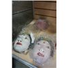 Image 1 : 3 PAINTED BELANESE WOOD MASKS