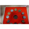 Image 3 : RED VELVET CASE W/ PENDANTS AND MEDALS