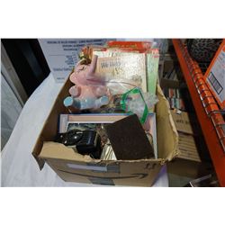 BOX OF ANTIQUES AND COLLECTIBLES