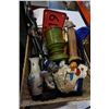 Image 3 : BASKET OF FIGURES AND WOODEN BASKETS AND BOX