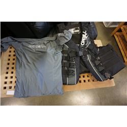 ONEIL LIFE JACKET 2XL AND ONIEL T SHIRT