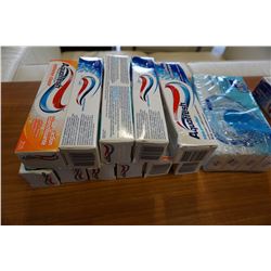 LOT OF 11 NEW TOOTHPASTE, 1 PACK OF DIAL SOAP AND TOOTH BRUSH BRAND NEW