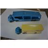 Image 1 : 2 LESNEY MADE IN ENGLAND METAL TOY TRUCKS WITH TRAILERS