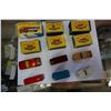 Image 2 : 6 MATCHBOX LESNEY MADE IN ENGLAND METAL TOY CARS, DOUBLE DECKER BUS, VAN, TRUCK WITH BOXES