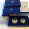 Image 1 : 1986 Liberty 2 Coin Set Dollar and Half in Original Box with Paperwork
