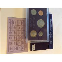 1987 S DCAM US Proof Set in Original Box