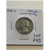 Image 1 : 1958 D Silver Washington Quarter Nice Early US Coin