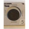Image 1 : 1909 Canada Large One Cent in Nice Vintage Holder