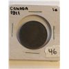 Image 1 : 1911 Canada Large One Cent in Nice Vintage Holder