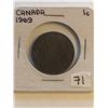 Image 1 : 1909 Canada Large One Cent in Nice Vintage Holder