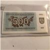 Image 2 : Uncirculated CRISP TALONAS 1992 500 BEAR Note Serial JA142250