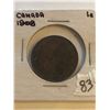 Image 1 : 1908 Canada Large One Cent in Nice Vintage Holder
