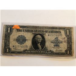 Extremely Rare 1923 STAR NOTE Large HORSE BLANKET 1 Dollar Silver Certificate