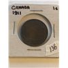 Image 1 : 1911 Canada Large One Cent in Nice Vintage Holder