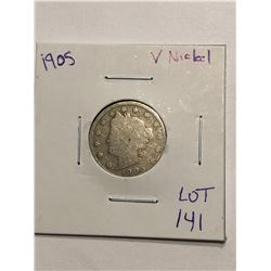 1905 Liberty Head V Nickel Nice Early US Coin