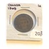 Image 1 : 1909 Canada Large One Cent in Nice Vintage Holder