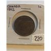 Image 1 : 1912 Canada Large One Cent in Nice Vintage Holder