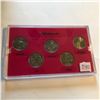 Image 1 : 2002 DENVER State Quarter Set TN OH LA IN MS in Hard Display Case