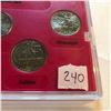 Image 2 : 2002 DENVER State Quarter Set TN OH LA IN MS in Hard Display Case