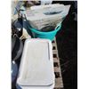 Image 3 : PALLET OF MISC CAMPING ITEMS (PICNIC COOLER, PROPANE BURNER, TUBS, ETC)