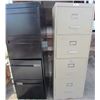 Image 1 : LOT OF 2 FILING CABINETS (4 DRAWER, WITH LOCK AND KEY) *BLACK 4 DRAWER*