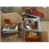 Image 1 : LOT OF 4 BOXES OF MISC HOUSE HOLD ITEMS (VENT COVERS, SMALL PICTURES, FRAMES, COAT RACKS, ETC)