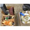 Image 1 : LOT OF 3 BOXES OF MISC. HOUSE HOLD (WICKER KNICK KNACKS, CANDLE HOLDERS, ETC)