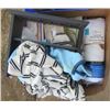 Image 2 : LOT OF 3 BOXES OF MISC. HOUSE HOLD (BRAND NEW SINGLE MATTRESS PAD, IRON, PAINT SUPPLIES)