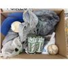 Image 2 : LOT OF 2 BOXES MISC. HOUSE HOLD ITEMS (WOODEN BOWL SET, GREEK GLASSES, RUG)