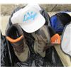 Image 3 : LOT OF MEN'S CLOTHES (2 BAGS AND 1 BOX) *SHOES* (BALL CAPS) *DUFFEL BAGS*