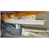 Image 3 : LOT OF 3 BOXES OF MISC HOUSEHOLD ITEMS (WOOD SHELF, BLIND, BOX OF FLAGSTONE EDGING, ETC)