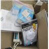Image 3 : LOT OF 4 BOXES OF MISC TOOLS (NEW THERMOSTAT, DESKTOP CALCULATORS, CLEANERS, TOWEL RACK, ETC)
