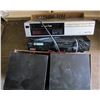 Image 1 : LOT OF MISC ELECTRONICS (VCR X 2) *2 SPEAKERS* (19" TV)